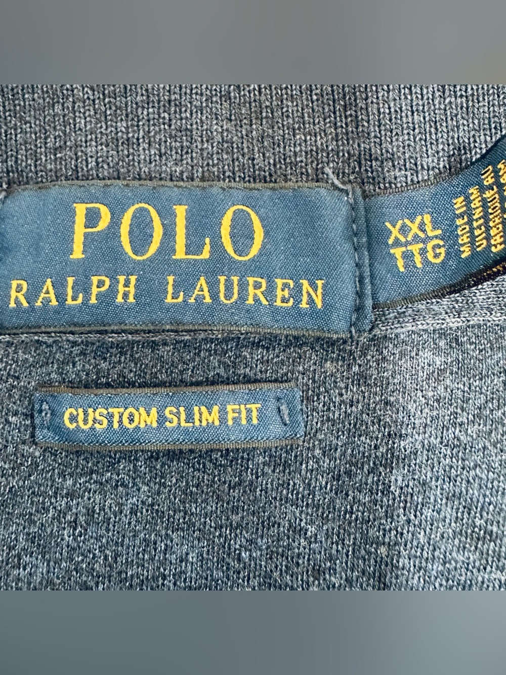Polo Ralph Lauren Polo Shirt Mens XXL Blue Custom Slim Fit Cotton Short Sleeve - Picture 3 of 7